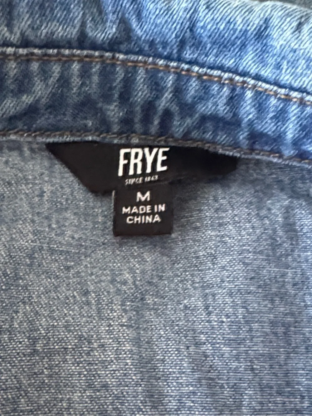 Frye Light Blue Denim Long Sleeve Shirt Dress